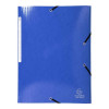 photo-Chemise à élastique 3 rabats - A4 - Bleu - Carte lustrée - Iderama - Exacompta