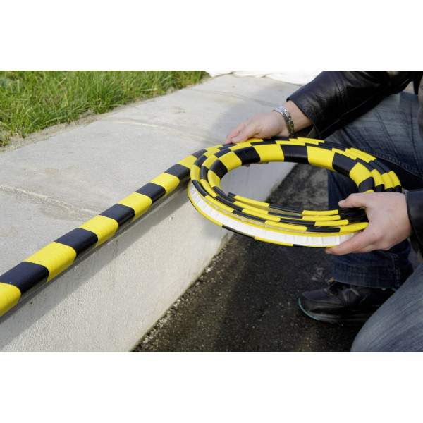 Protection angle droit en mousse - Noir/Jaune - 5m de longueur  - Viso