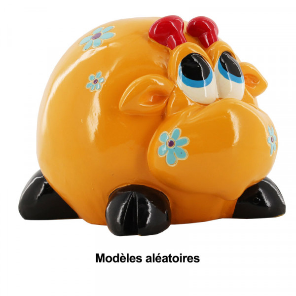 Tirelire pour enfant - Animaux colorés - Vache - Cochon - Girafe - Hippopotame