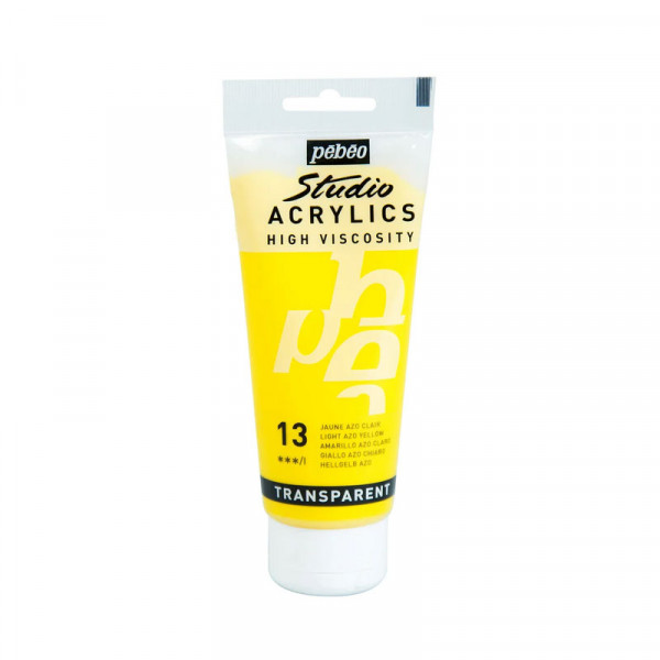 photo-Tube de peinture acrylique - Jaune azo clair - Pébéo - Studio - 100 ml