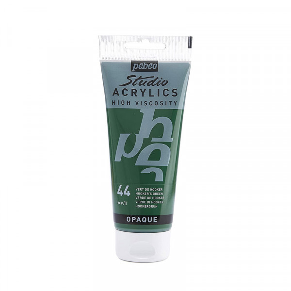 photo-Tube de peinture acrylique - Vert de Hooker - Pébéo - Studio - 100 ml