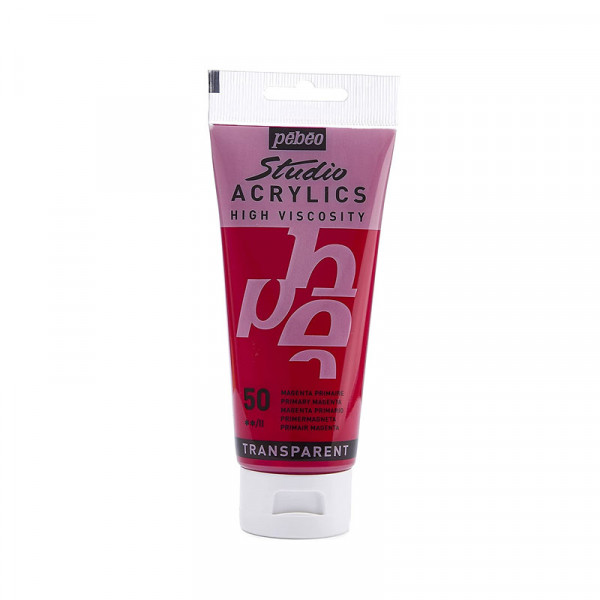 photo-Tube de peinture acrylique - Magenta primaire - Pébéo - Studio - 100 ml