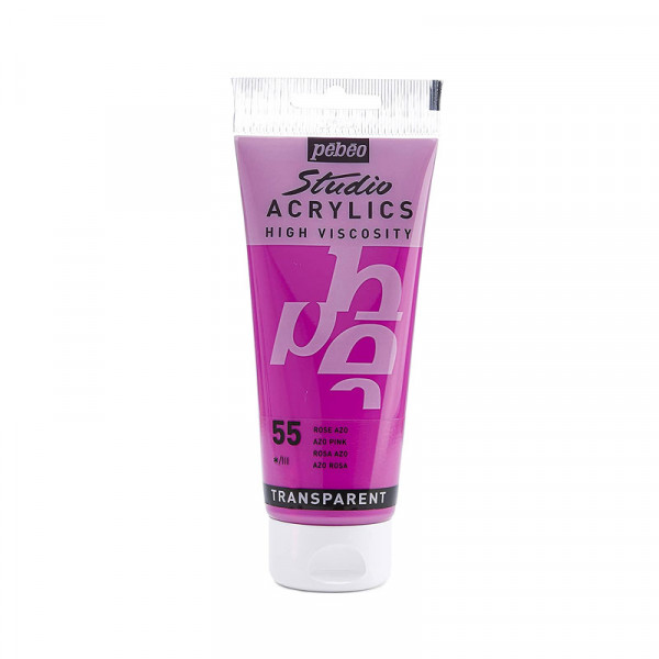 photo-Tube de peinture acrylique - Rose azo - Pébéo - Studio - 100 ml