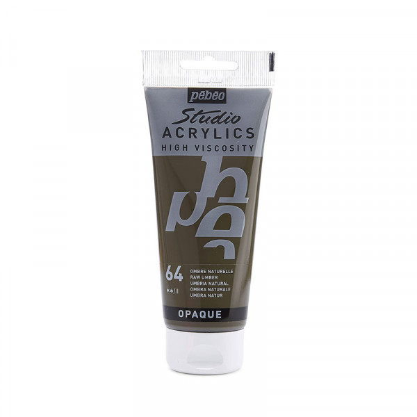 photo-Tube de peinture acrylique - Ombre naturelle - Pébéo - Studio - 100 ml