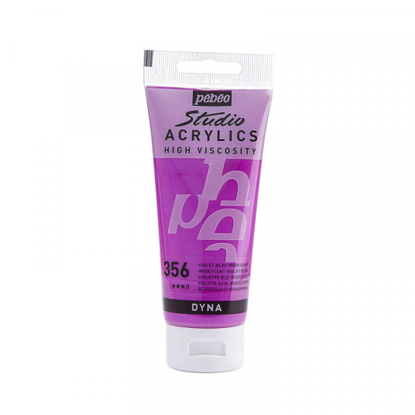 photo-Tube de peinture acrylique - Métallisé - Violet bleu iridescent - Pébéo - Studio - 100 ml