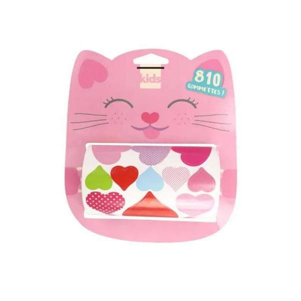 photo-Gommettes - Stickers - Cœurs - Rouleau de 810 pièces - CTOP