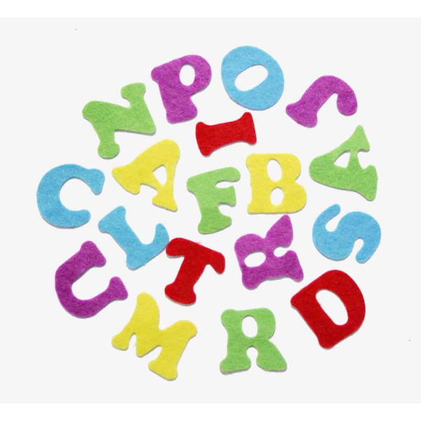 photo-Lettres en feutrine - Adhésive - Autocollante - Assortiment couleur - CTOP