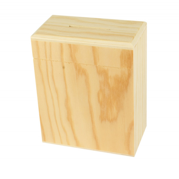 Tirelire en bois - Personnalisable - 10 x 5,5 x 3 cm - CTOP