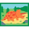 6 cartes sable paillette - Dinosaures - Activités pour enfant