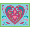 6 cartes sable paillette - Cœurs nounours - Activités pour enfant