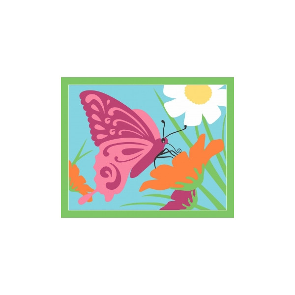 6 cartes sable paillette - Fleurs de printemps - Activités pour enfant
