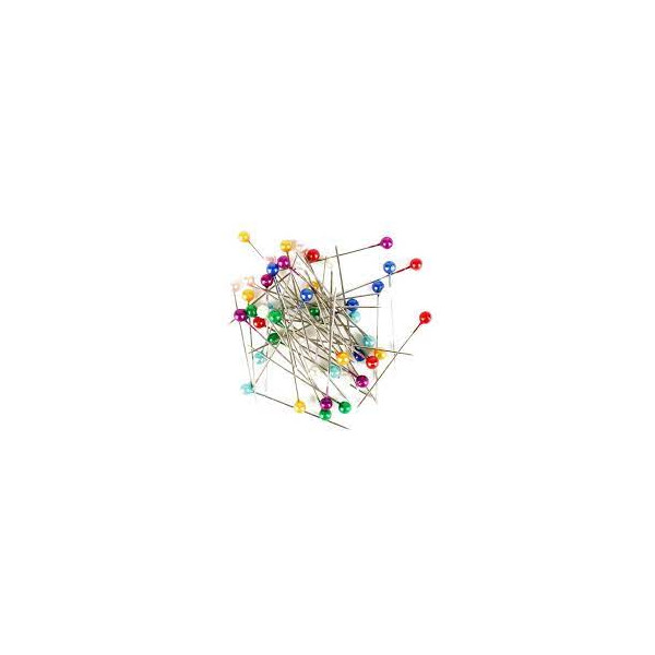 photo-Epingles à tête ronde - Colorées - 3 cm - 50 pièces