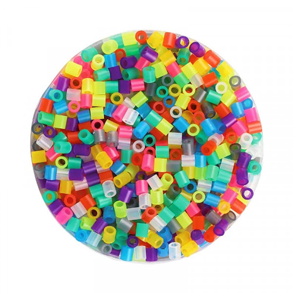 photo-Sachet de 1000 perles à repasser - Couleurs translucides - 5 mm