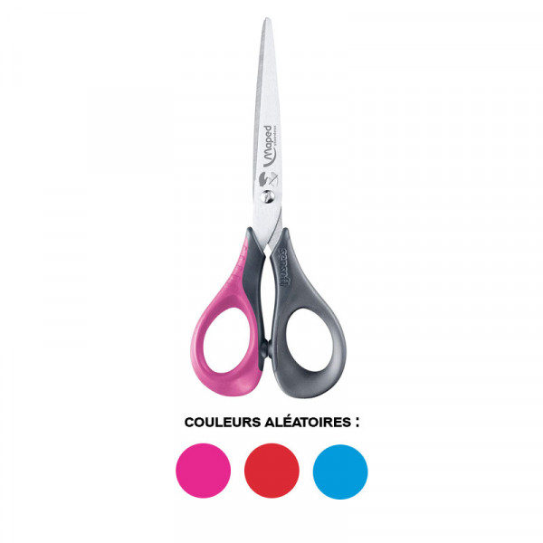 photo-Ciseaux scolaires - Gauchers - 16 cm - Ergonomique - Sensoft - Maped