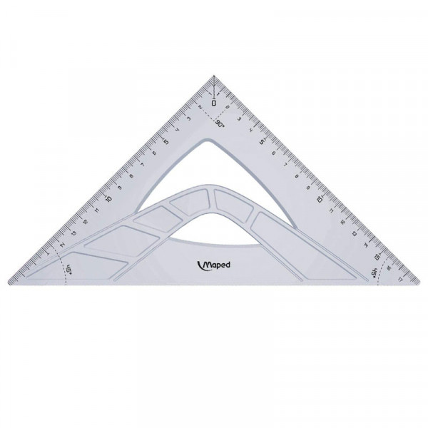 photo-Equerre - Scolaire - 45° - 26 cm - Plastique - Geometric - Maped