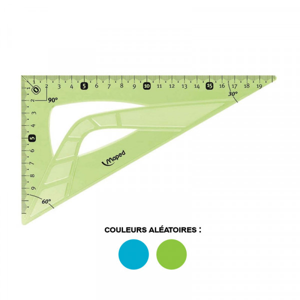 Équerre En Plastique Avec Poignée CATOR - Triangle Géométrique 16 Cm, Rapporteur - Poignée Amovible, Facettes, Picots D'encre - Pour Dessin, Mesure, école, Bureau