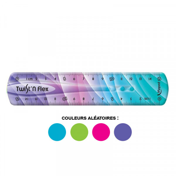 Règle - Plate - 15 cm - Incassable - Twistn Flex - Maped