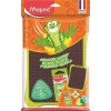 Ardoise noire - Scolaire - 10 craies blanches - Double face - Maped