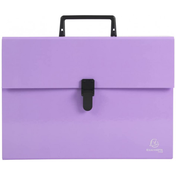 photo-Valisette - Trieur - 18 compartiments - 32 x 24 cm - A4 - Mauve - Exacompta