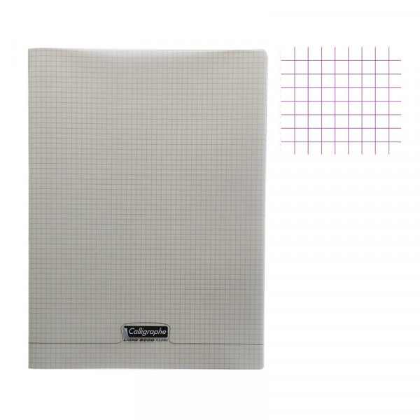 photo-Cahier - 24x32(cm) - Petits carreaux - 96 pages - couverture en polypro - sans spirale - Clairefontaine - Calligraphe