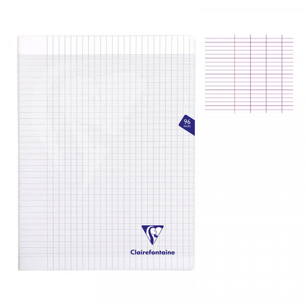 photo-Cahier - 24x32(cm) - Grands carreaux - 96 pages - couverture en polypro - sans spirale - Clairefontaine - Mimesys