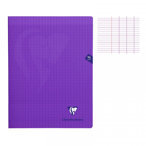photo-Cahier - 24x32(cm) - Grands carreaux - 96 pages - couverture en polypro - sans spirale - Clairefontaine - Mimesys