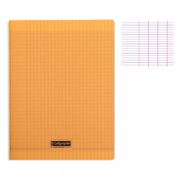 photo-Cahier - 24x32(cm) - Grands carreaux - 48 pages - couverture en polypro - sans spirale - Clairefontaine - Calligraphe
