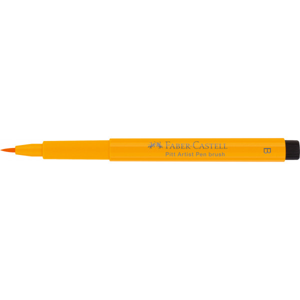 photo-Feutre à dessin - Pointe pinceau - Jaune chrome foncé - Pitt Artist - Faber-Castell