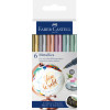 photo-6 marqueurs couleurs métallisées multi-supports Faber-Castell