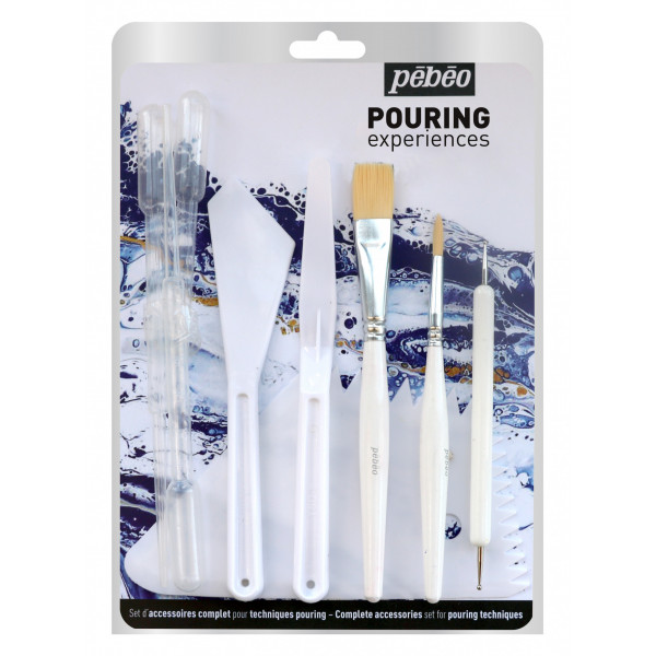 photo-Accessoires pour peinture acrylique - Pouring - Pébéo - 11 pièces