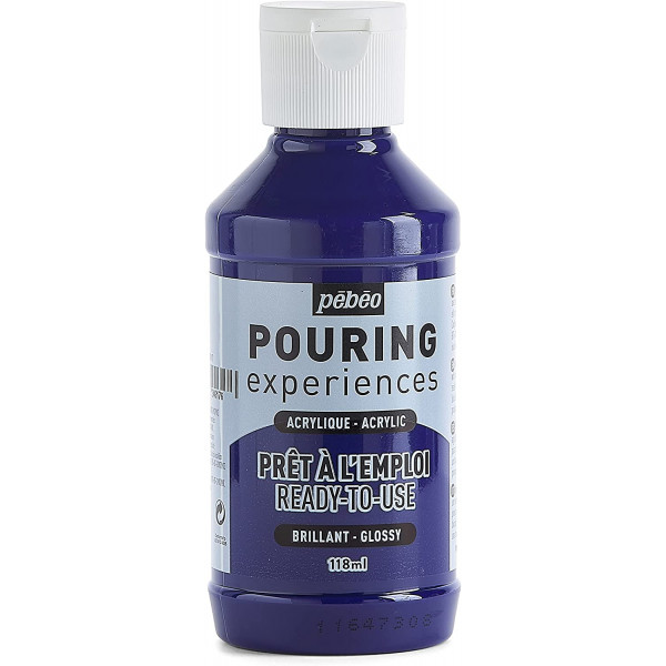 photo-Peinture acrylique - Pouring - Pébéo - Bleu cyan - 118 ml