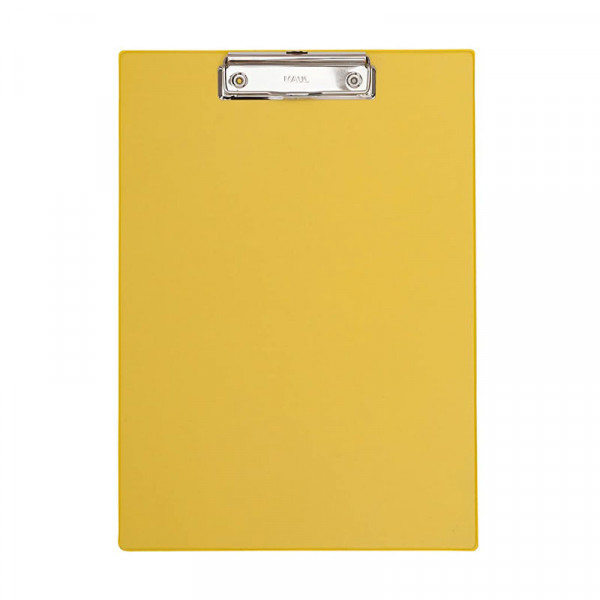 Porte-bloc plastifié - format A4 - jaune - MAUM | Surdiscount
