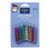 photo-6 crayons de colle pailletée - Assortiment couleur - Lefranc Bourgeois