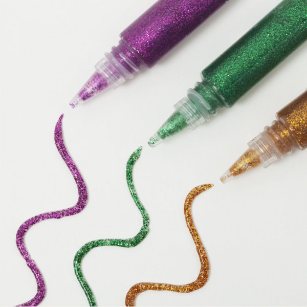 6 crayons de colle pailletée - Assortiment couleur - Lefranc Bourgeois