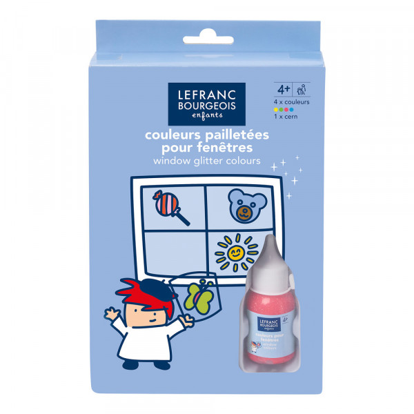 photo-Kit peinture pour fenêtres - 4 couleurs - Motifs - Assortiment - Lefranc Bourgeois