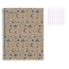 Cahier - A4 21x29,7(cm) - Petits carreaux - 80 pages - couverture en carton - à spirale - Miquelrius | Surdiscount