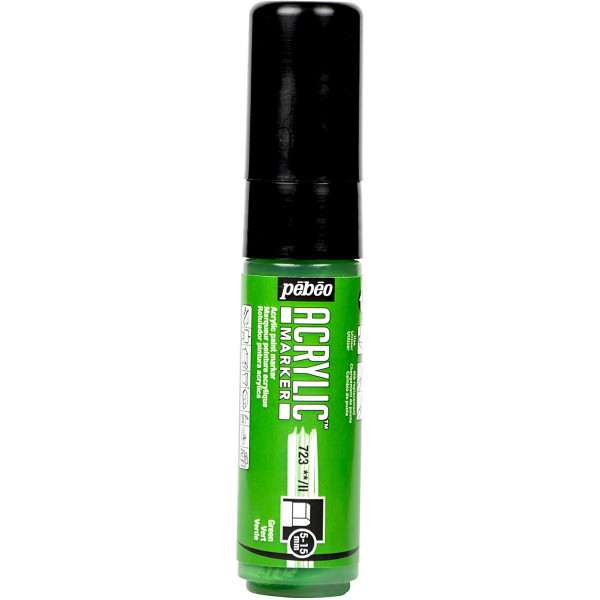 photo-Feutre - Marqueur - Acrylic Marker - Pébéo - Vert - 5 à 15mm - Pointe large