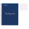Cahier - A4 (21x29,7cm) - Petits carreaux - 240 pages - couverture en carton bleu - à spirale - Notebook Miquelrius
