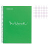 Cahier - A4 (21x29,7cm) - Petits carreaux - 240 pages - couverture en carton vert - à spirale - Notebook Miquelrius