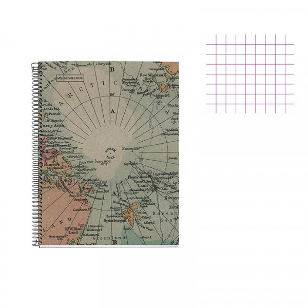 Cahier - A5 14,8x21(cm) - Petits carreaux - 80 pages - couverture en carton - à spirale - Miquelrius | Surdiscount