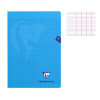 Cahier - A4 (21x29,7cm) - Grands carreaux - 96 pages - couverture en polypro - sans spirale - Clairefontaine - Mimesys