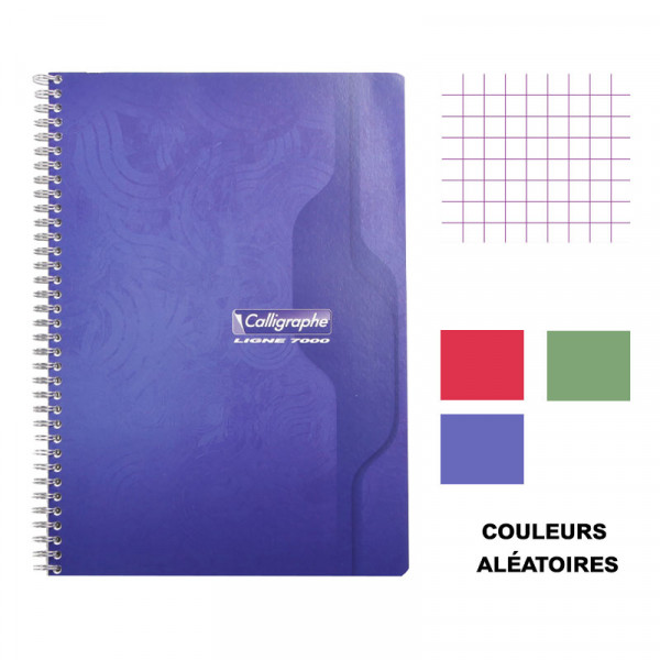 Cahier - A4 (21x29,7cm) - Petits carreaux - 100 pages - couverture en carton - à spirale - Clairefontaine - Calligraphe