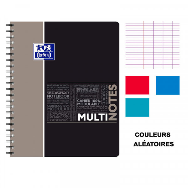 Cahier - A4 (21x29,7cm) - Grands carreaux - 160 pages - couverture en polypro - à spirale - Oxford