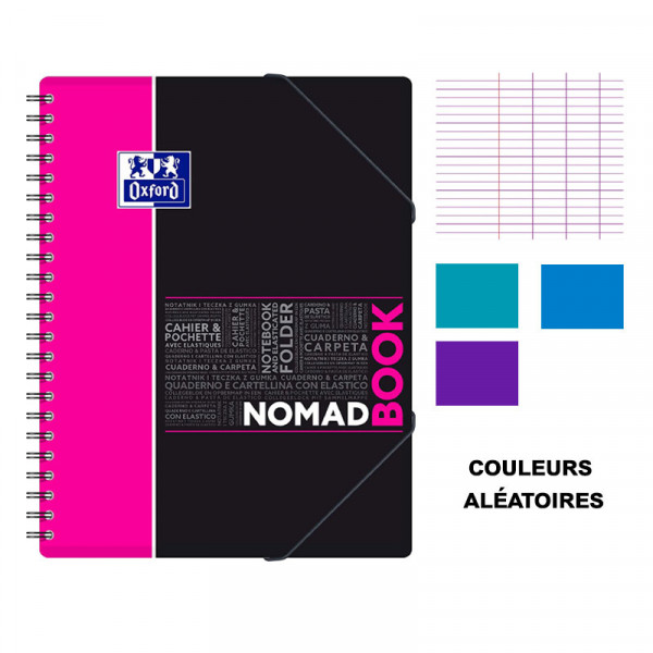Cahier - A4 (21x29,7cm) - Grands carreaux - 160 pages - couverture en polypro - à spirale - Oxford - NomadBook | Surdiscount