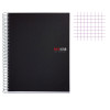 Cahier - A4 (21x29,7cm) - Petits carreaux - 200 pages - couverture en polypro noir - à spirale - Miquelrius | Surdiscount