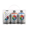 Lot de bombes de peinture - 6 couleurs - water based - Mtn