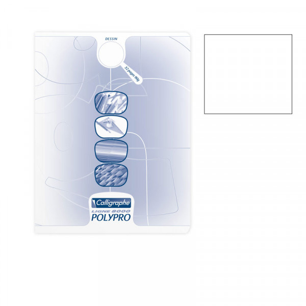 Cahier de dessin - 17x22(cm) - 32 pages - couverture en polypro - sans spirale - Clairefontaine - Calligraphe | Surdiscount