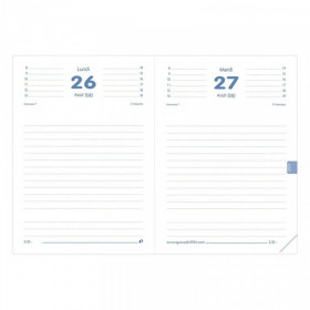 Agenda - 2026/2027 - Noir - Septembre à septembre - 1page par jour - Quo Vadis Eurotextagenda