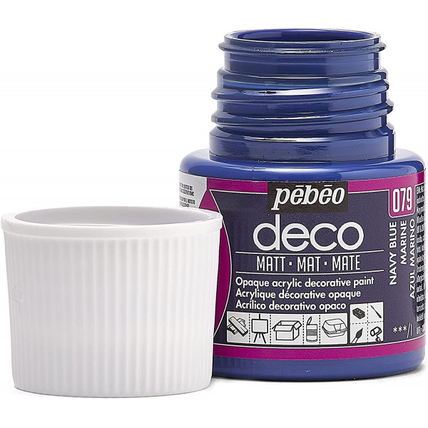 Peinture acrylique - Bleu marine - Mat - Pébéo - Déco - 45ml