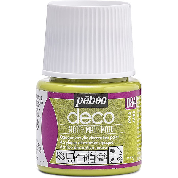 photo-Peinture acrylique - Vert anis - Mat - Pébéo - Déco - 45ml